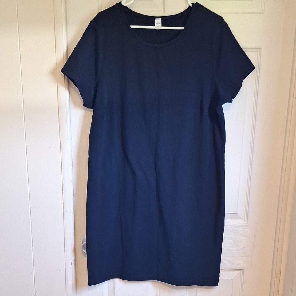 Old Navy Black Tee Dress - Short Sleeve Crew Size XXL
